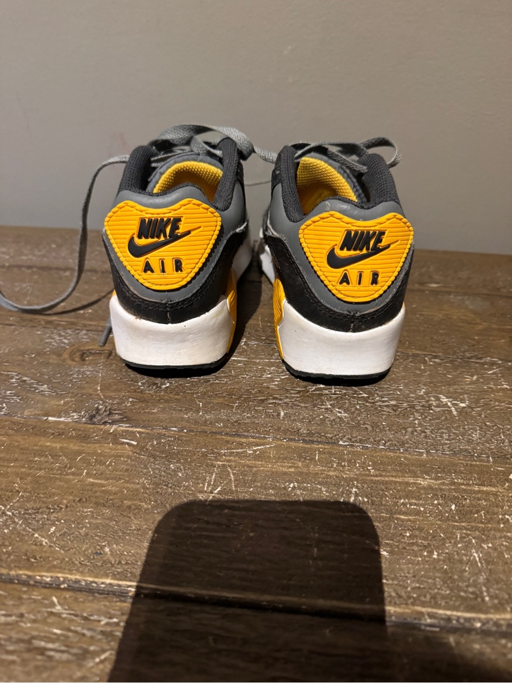 Nike Kids Grey and Yellow Sneakers - Picture 4 of 4